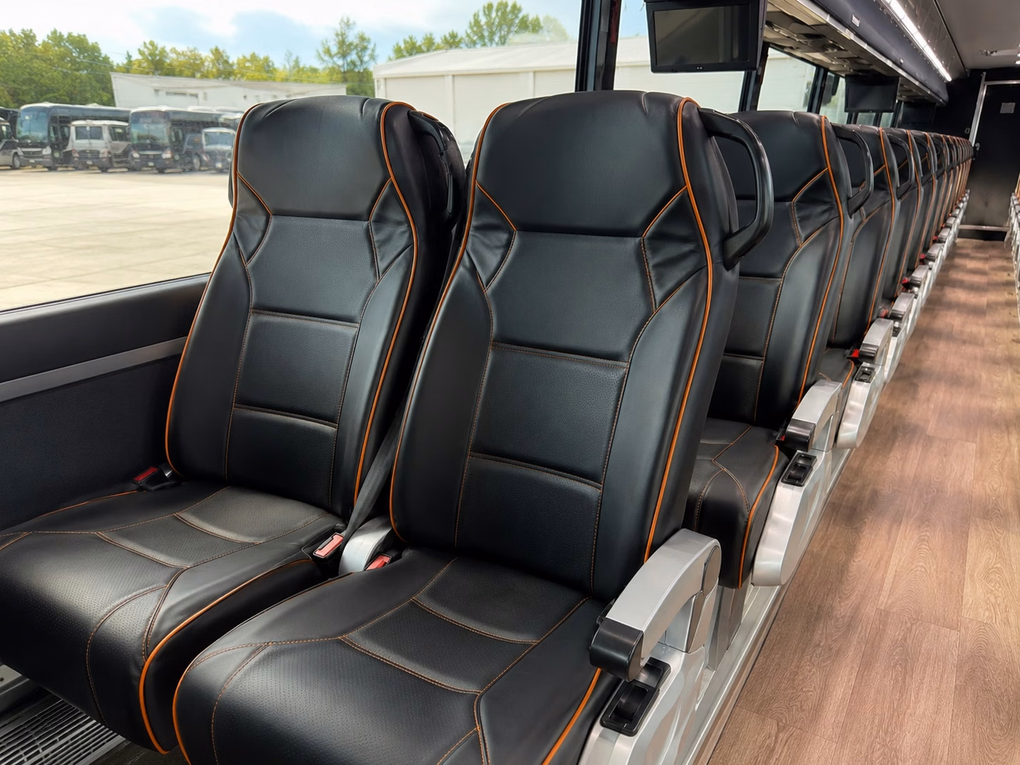 56 passenger charter bus interior